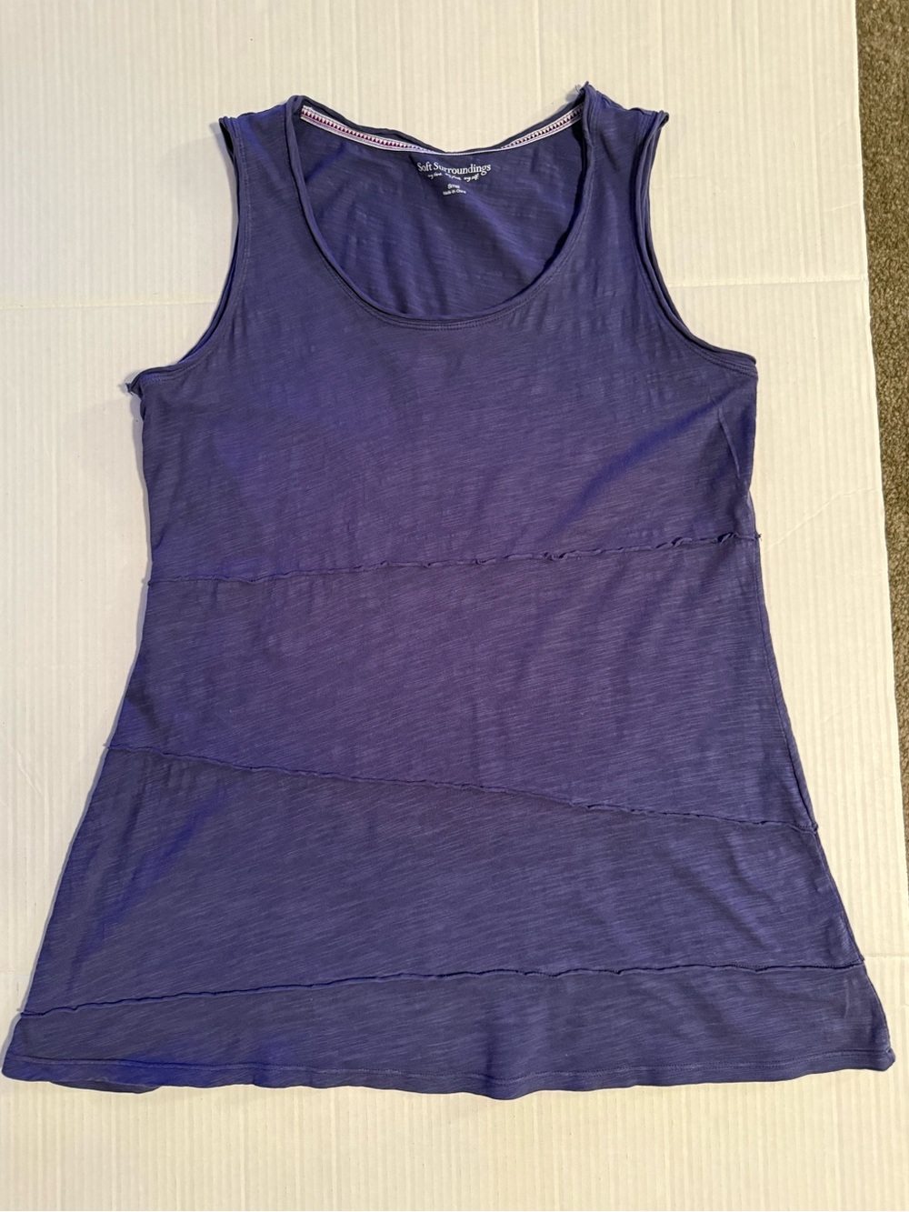 Soft Surroundings Sleeveless Purple Tunic Tank size small